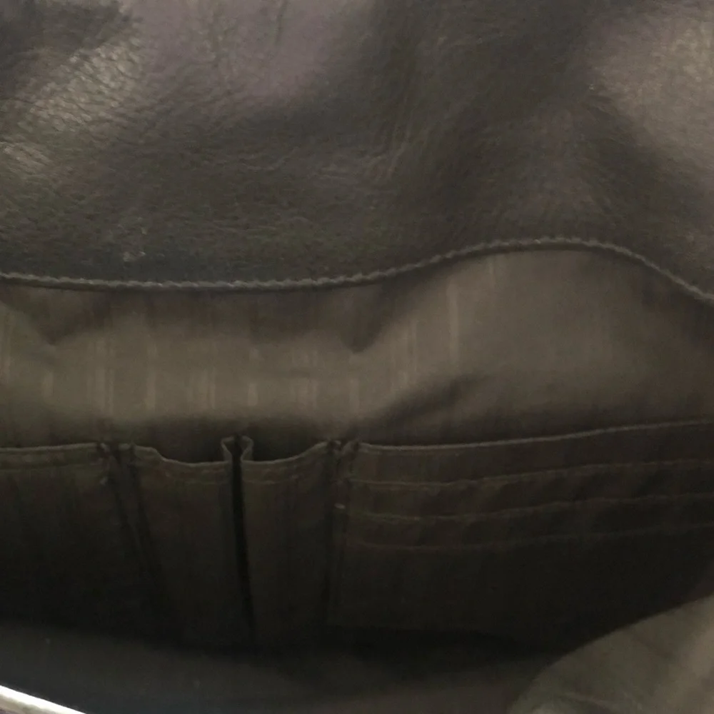 Black leather Tumi Laptop bag